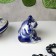 Souvenir toad, gzhel, 5.5 x 8 cm