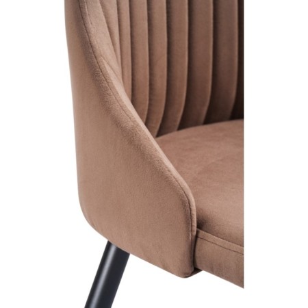 SHEET on the metal frame Narayan Velutto 23 metal/velor, black/brown 47x54x98 cm-5