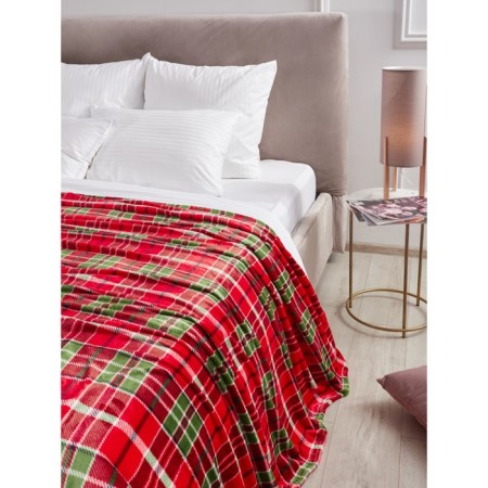 Guten Morgen FirePlace plaid, size 150x200 cm, red color-3