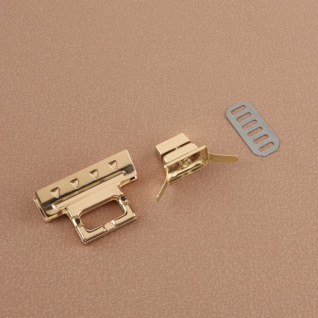 Bag's fastener, 3.9 × 2.6 cm, gold color-3