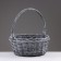 A set of baskets of 3 pcs, 33x14/34 cm, gray, willow