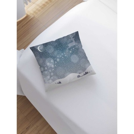 Decorative pillowcase "Snow Deer", on a zipper, size 45x45 cm-1