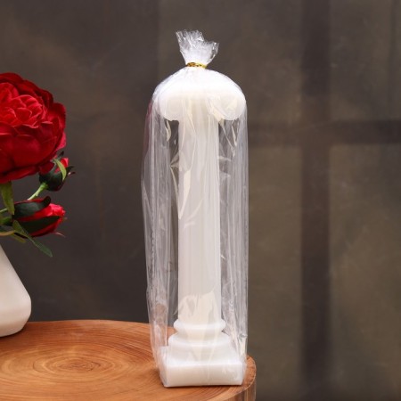 Decorative candle 5x19.5cm, white-2
