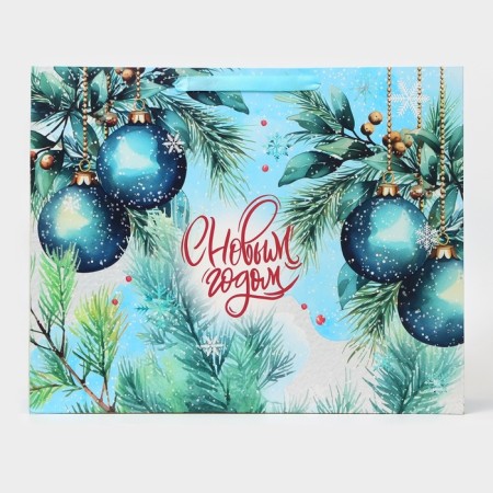 Laminated horizontal "New Year's balls", XL 49 × 40 × 19 cm-2