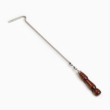 Uzbek poker with a wooden handle, with a pattern, 50/1 cm, full length 65 cm, steel 3 mm-4