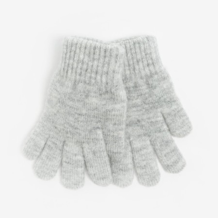 Gloves female, light gray, size 18-1