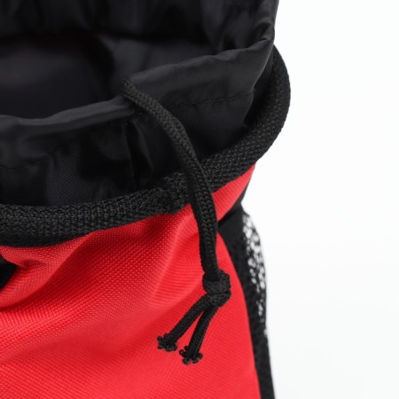 Training handbag for treats with a belt for mounting on a belt, red-1