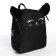 School textile backpack with ears on the hairpins "Cat", 27x23 cm, black color