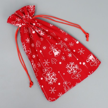Bag Gift canvas "Bright New Year", 16 x 24 cm +/- 1.5 cm, New Year-4