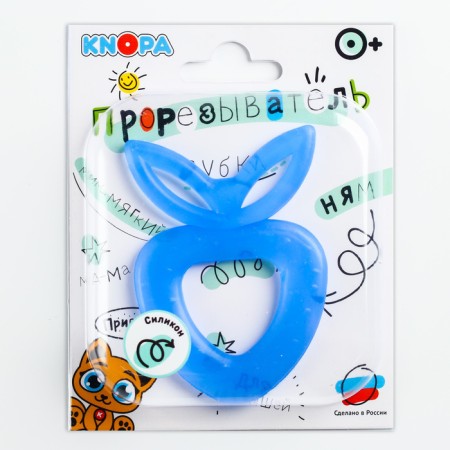 Silicone teether "strawberry", mix color, button-6