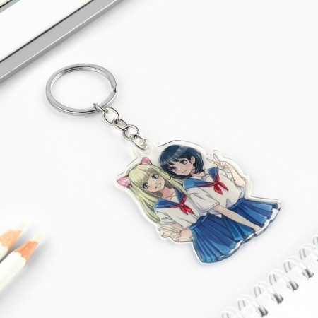 Key keychain children's acrylic "Girlfriends", 4.9 x 6.7 cm-2