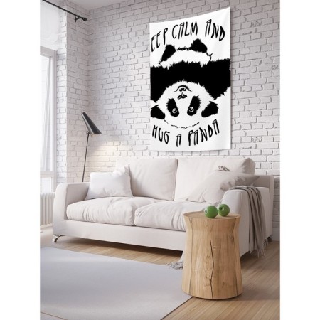 Decorative panel with photo printing "Inspiring panda", vertical, size 100x150 cm