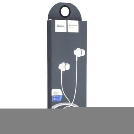 Hoco M14 headphones, wired, vacuum, microphone, jack 3.5, 1.2 m, white-2