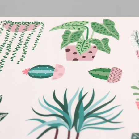 Stick plastic interior color "indoor plants" 40x60 cm-1