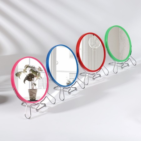 Desktop mirror - suspended “circle”, bilateral, with an increase, D mirror surface 14 cm, color mix-4