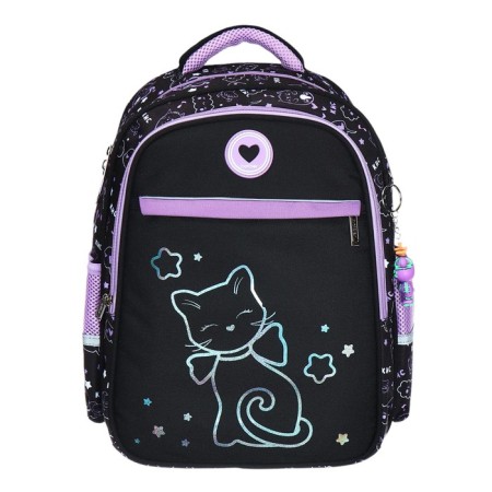 School backpack 38 x 29 x 14.5 cm, Hatber Ergonomic Light, "Star cat" NRK_15147-2