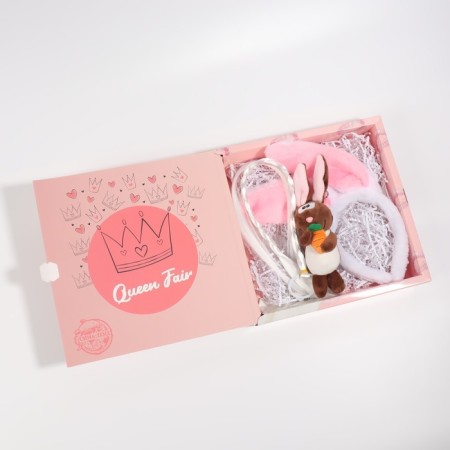 Set "Bunny", Clot on a hairpin, braid, rim, toy-4