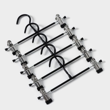 Pan for trousers and skirts with clamps, 26 × 13.5 cm, anti -slip coating, black color-2