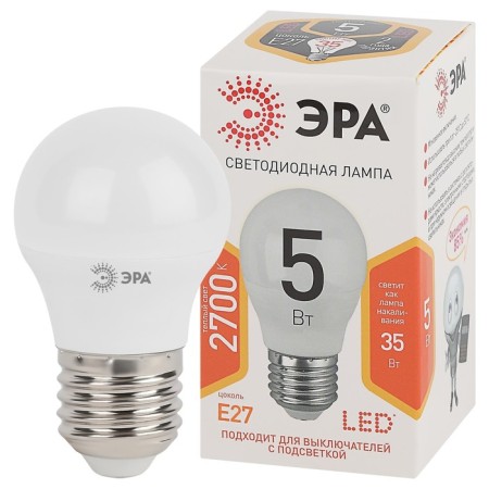 LED LED era Standard "Shar", 5 W, E27, 400 lm, 2700k, glow warm white