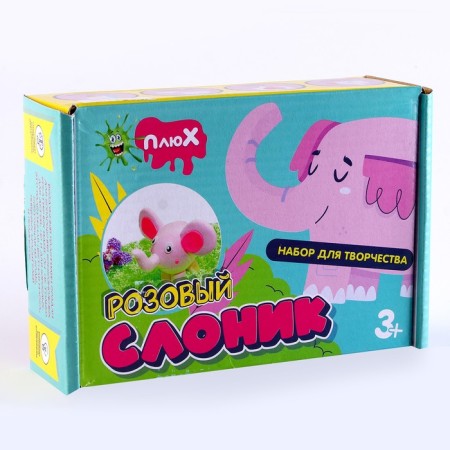 Set for creativity "Air plasticine. Type 1. Pink Elephant "-3