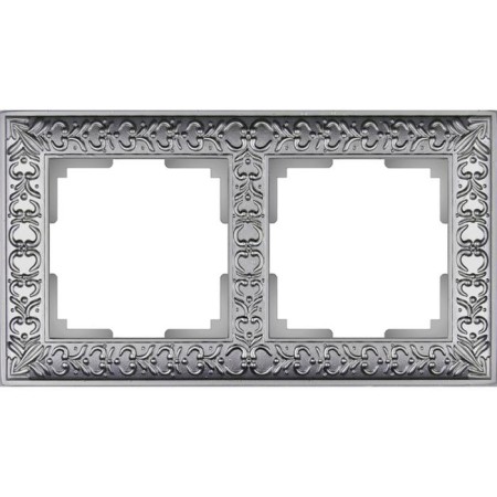Frame for 2 posts WL07-FRAME-02 Matte chrome color, plastic material
