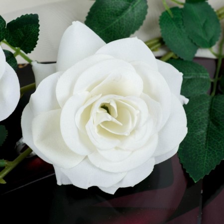 Artificial flowers "Rosa Triad" 7*62 cm, white-1