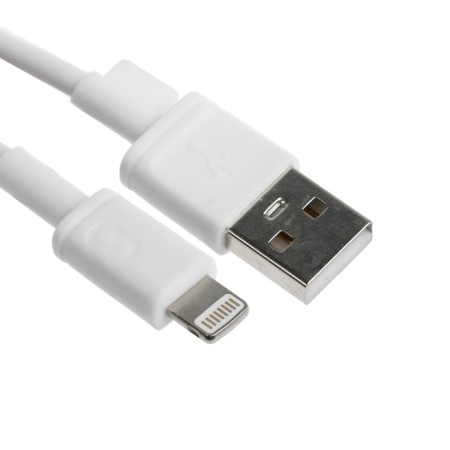 BYZ BC -041, Lightning - USB, 3 A, 1 m, silicone, white