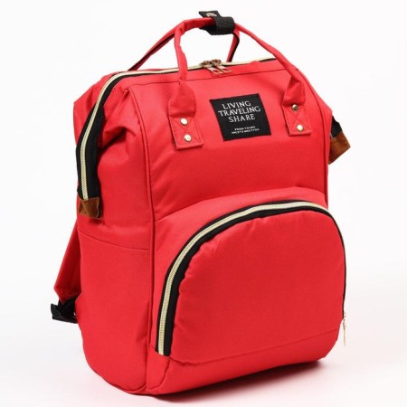 Women's backpack with thermal carman, thermal mosque - portfolio, red color