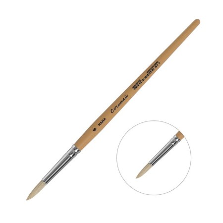 The brush is the brush round, Hana compose No. 6 (hair length 22 mm), short dull handle