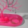 Stand for jewelry "Deer", 25 × 15 × 22 cm, rectangular base, pink color