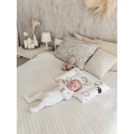 Pillow "Baby", size 40x60 cm, label print, artificial swaby fluff-2