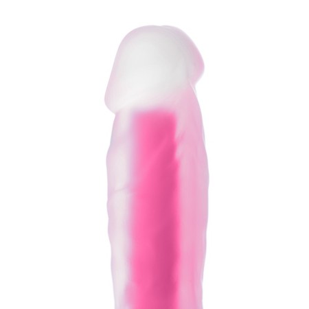 The phallimitator "Pitches-fire" glowing in the dark, silicone, 18 cm, the color is transparent-3
