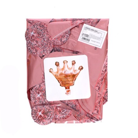 Foil ball 15 "Crown", pink gold-1