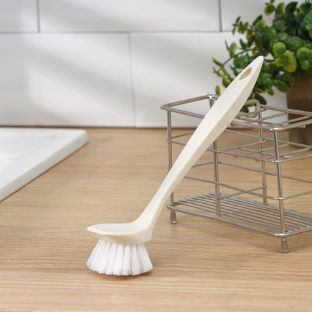 Brush for dishes with a straight handle Malta, 5 × 5 × 23 cm, beige color-1