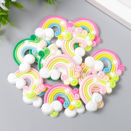 Decor for creativity rubber "Rainbow" set of 15 pcs mix 2.3x3.4 cm-1