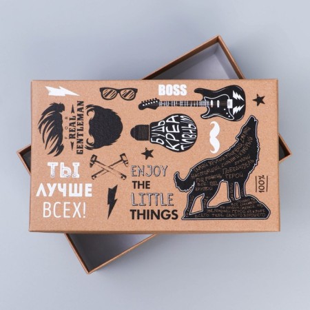 Set of boxes 6 in 1, gift packaging, “for the best man”, 12 x 7 x 4 - 22 x 14 x 8.5 cm-13