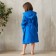 Terry dressing gown, size 32, blue color, 340 g/m2 cotton 100% with AIRO