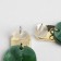 Earrings Assorted Tanzania Purvapers Ovals, green color in gold