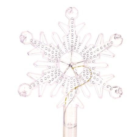 Light rod "Snowflake", pink color-3