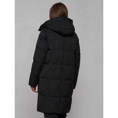 Coat insulated winter female, size 46, black color-8