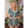 Female blouse, size 44, turquoise color