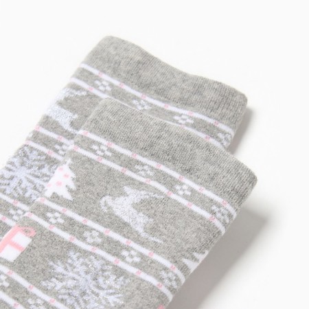Women's socks, color gray melange, size 23-25-1
