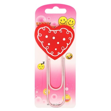 The bookmark is large, 11 cm "heart", mix-7
