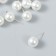 Decor for creativity plastic "Pearls with a pin" 1x1 cm set 20 pcs