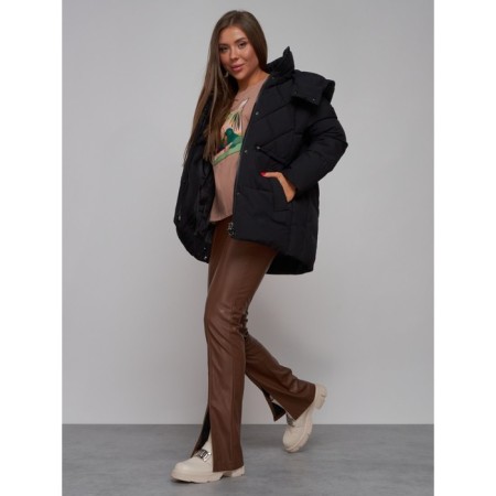 Winter jacket female, size 50, black color-14