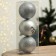 New Year's Christmas balls “Happy New Year!”, For New Year, plastic, d = 8, 3 pcs., Silver color