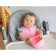 Baby plate on a suction cup, silicone, pink color