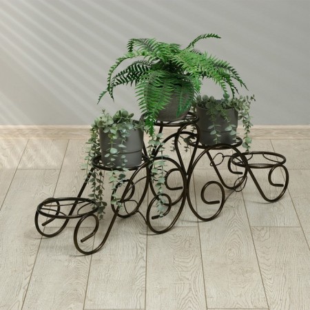 Flowers stand, floor, 5 pots, d = 14 cm, bronze, "lace"-4