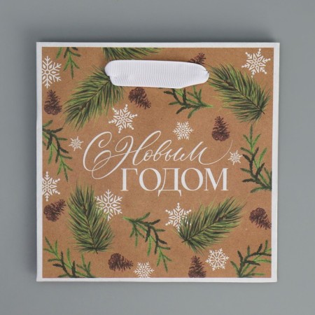 Package Craft square “Fairy Tale”, 14 x 14 x 9 cm, New Year-7