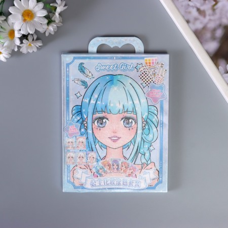 Stickers for creativity "The most beautiful" blue set of 17 sheets 21x16 cm